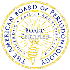 American Board of Periodontology certification emblem.