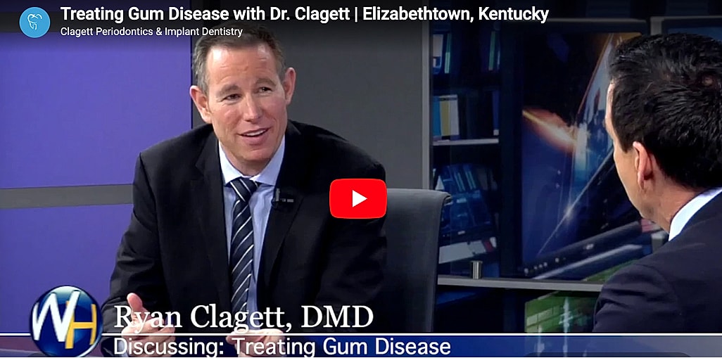 Dr. Clagett discussing gum disease treatment options