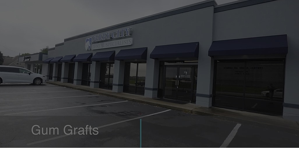 Dental clinic exterior with gum grafting services.